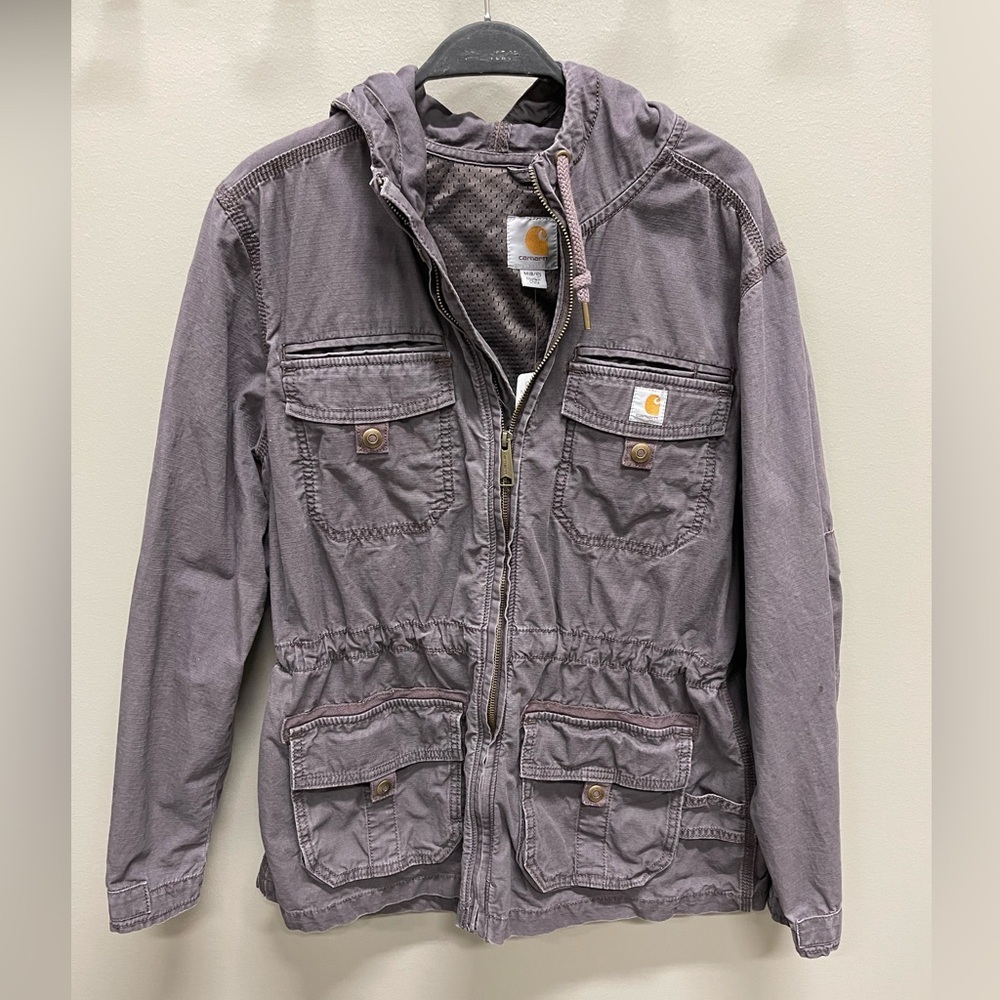 Carhartt Gray with a light plum undertone Zip-Up Jacket